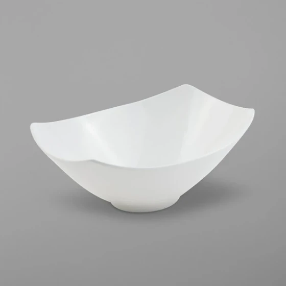 Bon Chef 2514PWHT Gondola 96 oz. White Sandstone Cast Aluminum Bowl