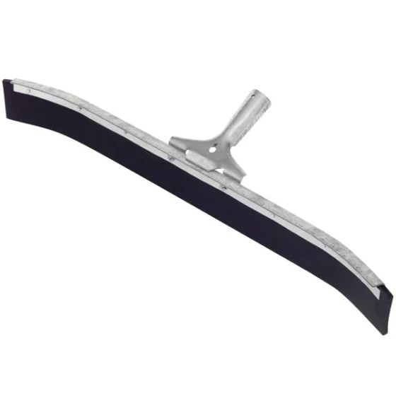 Rubbermaid® FG9C3400BLA 24" Black Curved Single Blade Rubber Floor Squeegee with Metal Frame