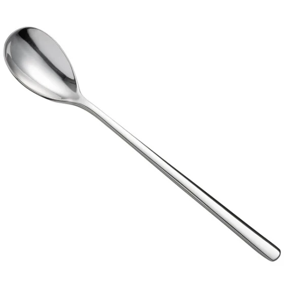 Sant'Andrea Quantum by 1880 Hospitality T673SITF 7" 18/10 Stainless Steel Extra Heavy Weight Iced Tea Spoon - 12/Case