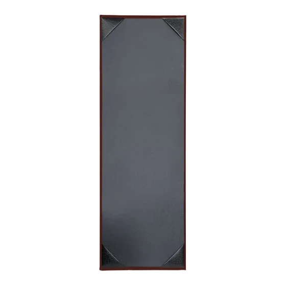 H. Risch, Inc. Oakmont 4 1/4" x 14" Wine 1-Panel Menu Cover with Album Style Corners