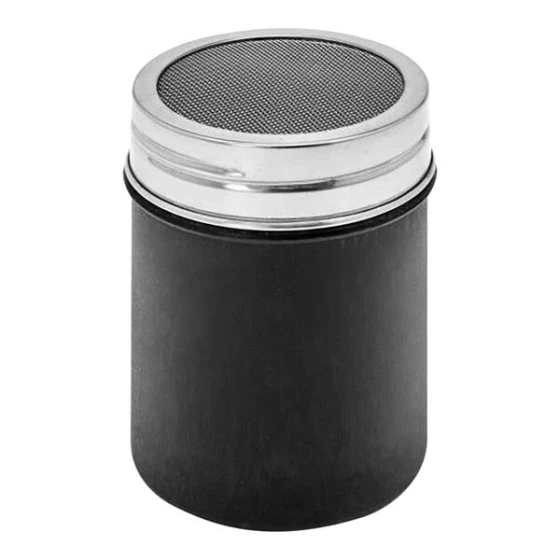 Rhino Coffee Gear Black Plastic Fine Cocoa Shaker