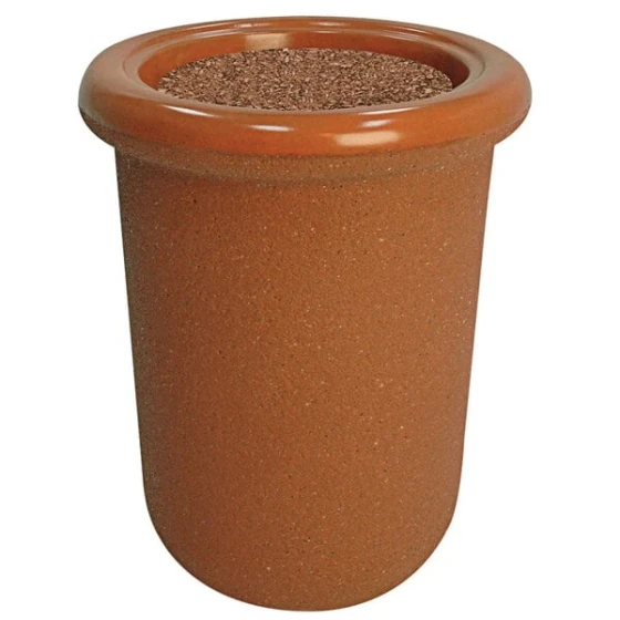Wausau Tile Senora TF2010 Round Concrete Cigarette Receptacle