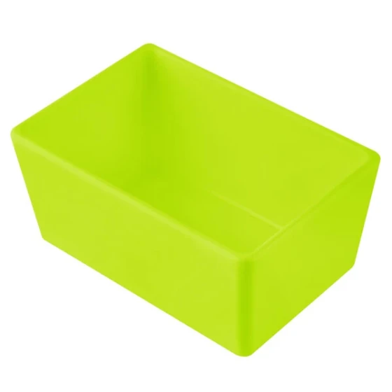 TableCraft CW5020LG Simple Solutions 1/9 Size Lime Green Cast Aluminum Straight Sided Bowl - 3" Deep