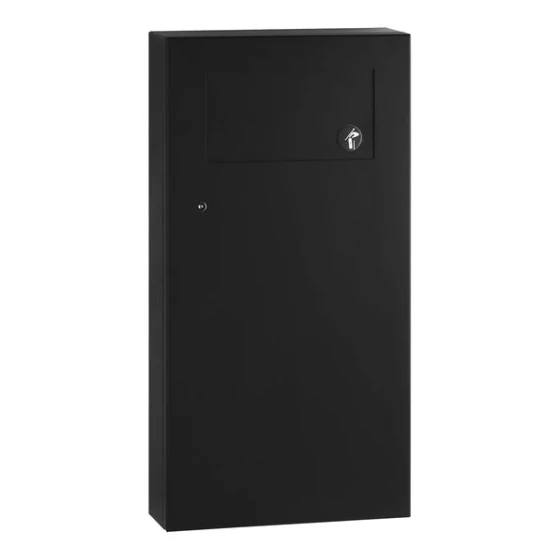 Bobrick B-35639.MBLK TrimLineSeries 3 Gallon Surface-Mounted Trash Can with Matte Black Finish