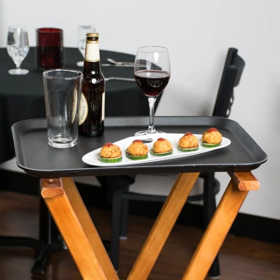 Cambro 1520CT110 Camtread® 15" x 20" Black Satin Non-Skid Serving Tray