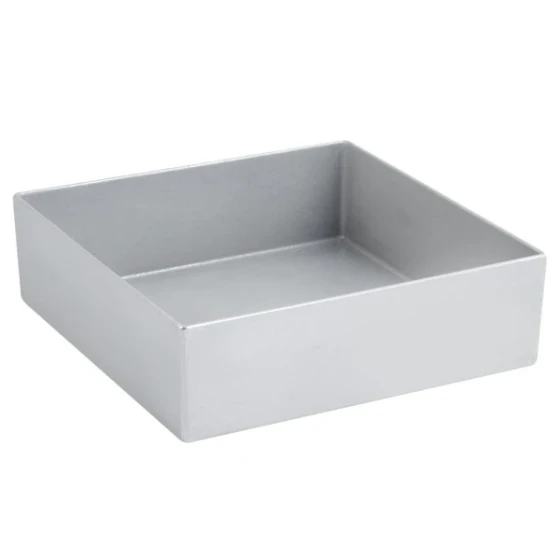 Bon Chef 5107S 96 oz. Platinum Gray Sandstone Finish Cast Aluminum Straight Sided Square Bowl