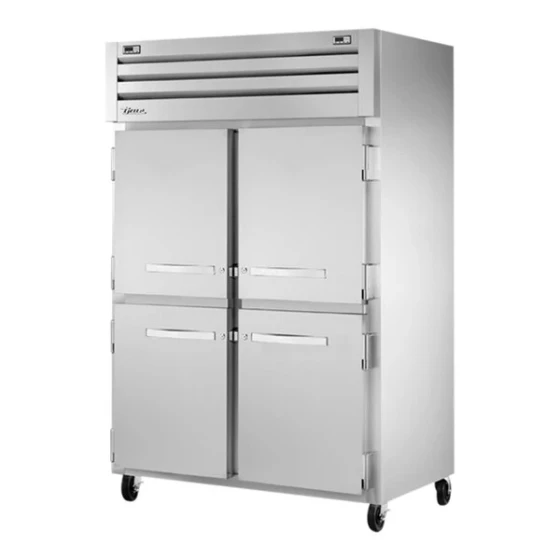 True STR2DT-4HS Spec Series 52 5/8" Stainless Steel 2 Section Dual Temperature Reach-In Combination Refrigerator / Freezer