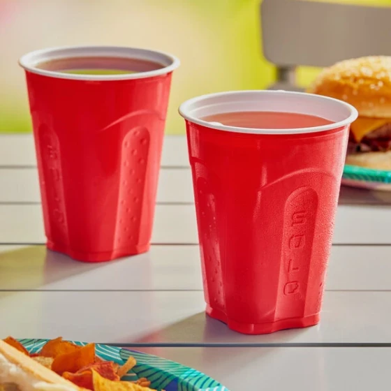 Solo Squared® 18 oz. Red Plastic Cup - 600/Case