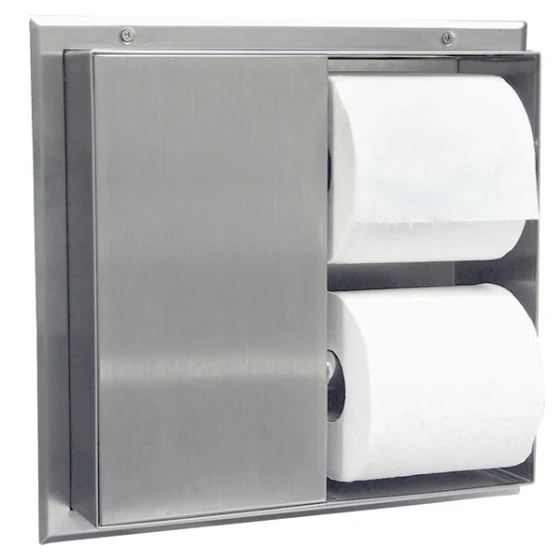 Bobrick B-386 Partition-Mounted Multi-Roll Dual Sided Toilet Tissue Dispenser
