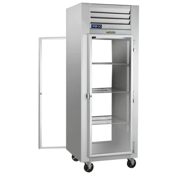 Traulsen G16012P Solid Front, Glass Back Door 1 Section Pass-Through Refrigerator - Right / Right Hinged Doors