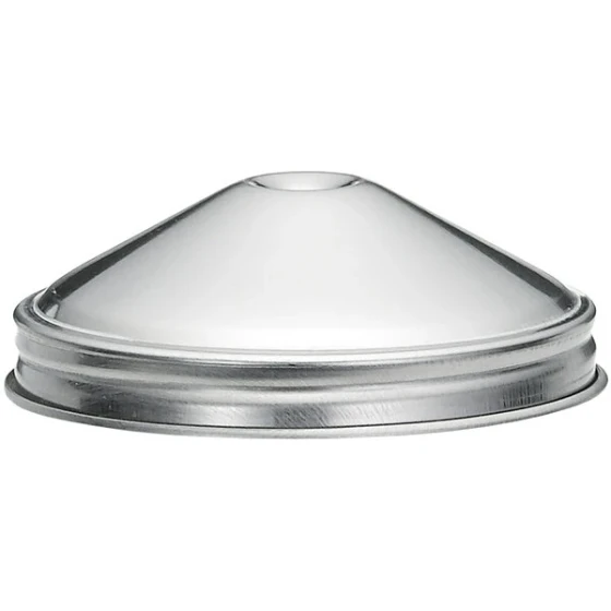 TableCraft Stainless Steel Center Pour Shaker Top - 55T - 12/Case