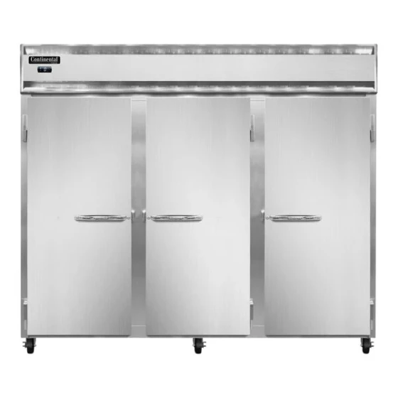 Continental Refrigerator 3FE-N-SA 85 1/2" Solid Door Extra Wide Reach-In Freezer - 73 Cu. Ft.