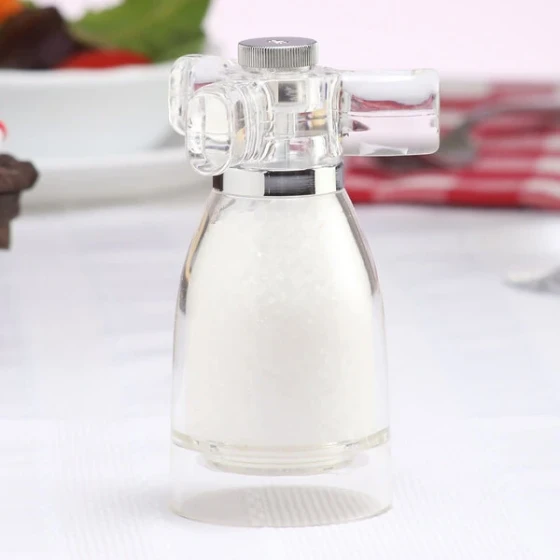Chef Specialties 29932 4 1/2" Customizable Acrylic Spinner Salt Mill