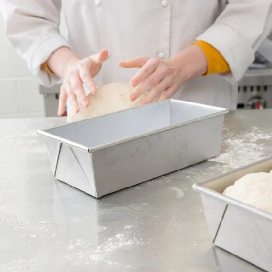 Chicago Metallic 40565 1 lb. Glazed Aluminized Steel Bread Loaf Pan - 9 inch x 4 1/2 inch x 2 3/4 inch