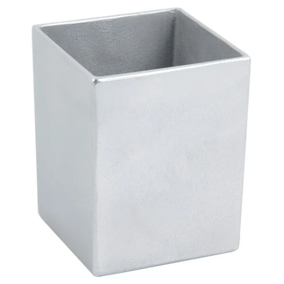 Bon Chef 9515PG 56 oz. Pewter-Glo Cast Aluminum Straight Sided Square Bowl