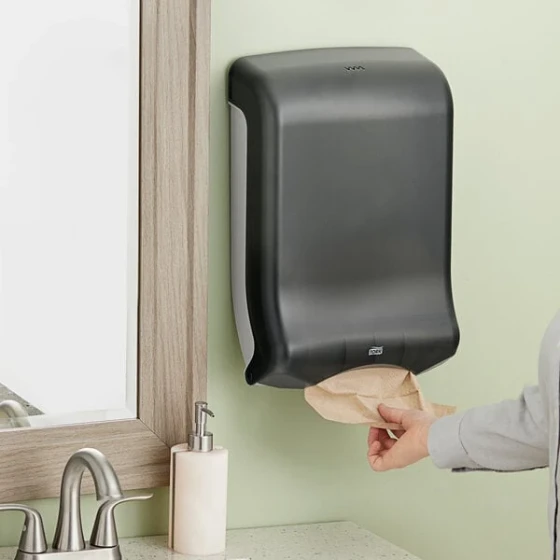 Tork 73TR Black Multifold and C-Fold Hand Towel Dispenser H2