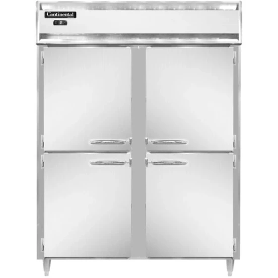 Continental Refrigerator D2FENHD 57" Extra-Wide Solid Half Door Reach-In Freezer