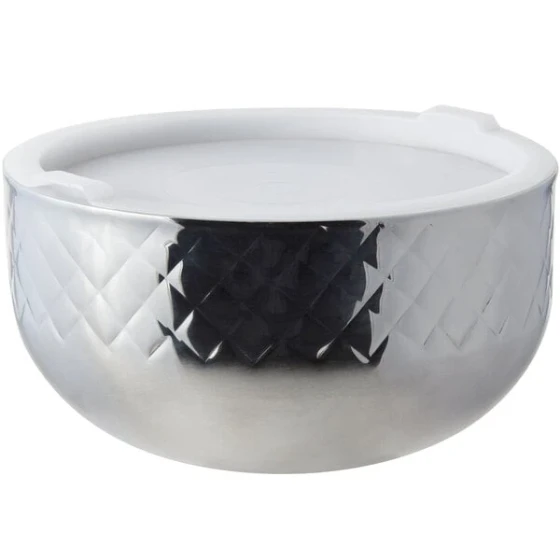 Bon Chef 9316DI Diamond Collection Cold Wave 7 Qt. Triple Wall Bowl with Cover