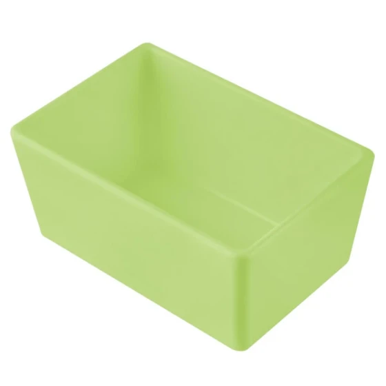 TableCraft CW5020MM Simple Solutions 1/9 Size Modern Mint Cast Aluminum Straight Sided Bowl - 3" Deep