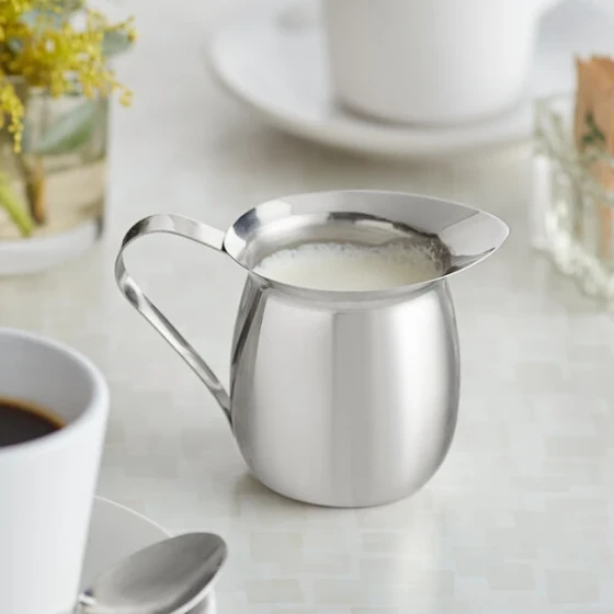 Vollrath 46008 8 oz. Stainless Steel Bell Creamer