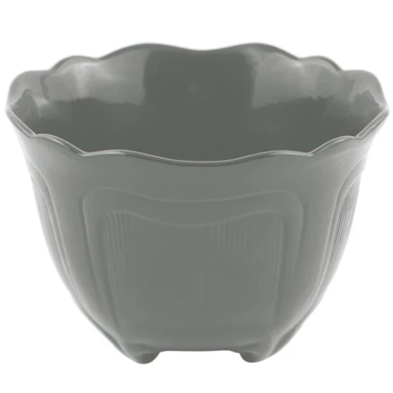 Bon Chef 9060 1.5 Qt. Platinum Gray Sandstone Finish Cast Aluminum Garnish Bowl