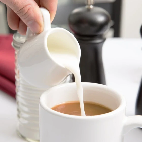 American Metalcraft PCR25 2.5 oz. White Porcelain Creamer