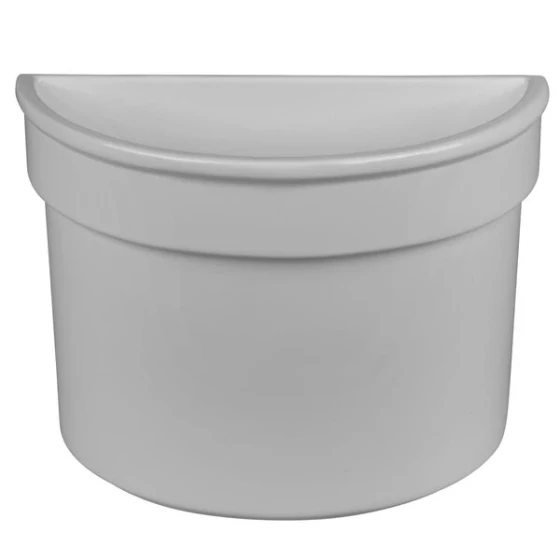 TableCraft CW1312N 5 Qt. Natural Cast Aluminum Half Soup Bowl