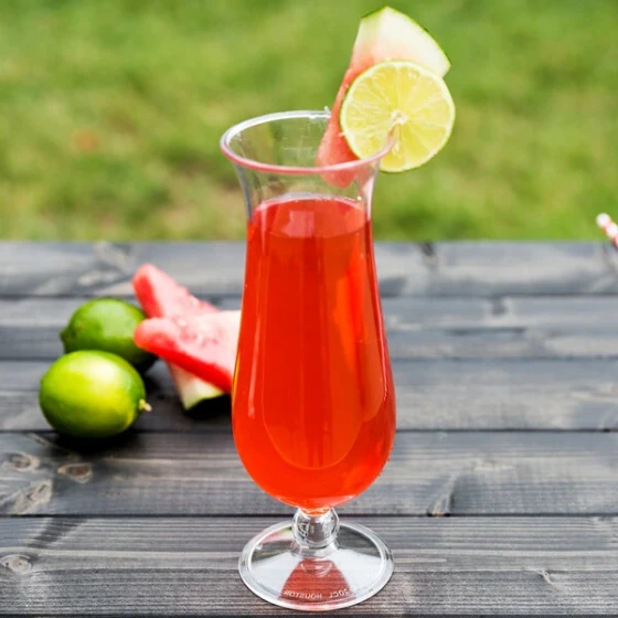 GET HUR-20-CL Cheers 20 oz. Customizable Plastic Hurricane Glass - 24/Case