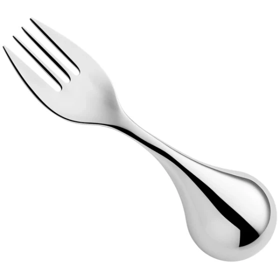 Amefa Integral 3 15/16" 18/10 Stainless Steel Extra Heavy Weight Adaptive Table Fork - 3/Case