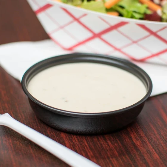 Solo SCCDSS2 2.5 oz. Black Wide Sauce / Portion Cup - 2,500/Case