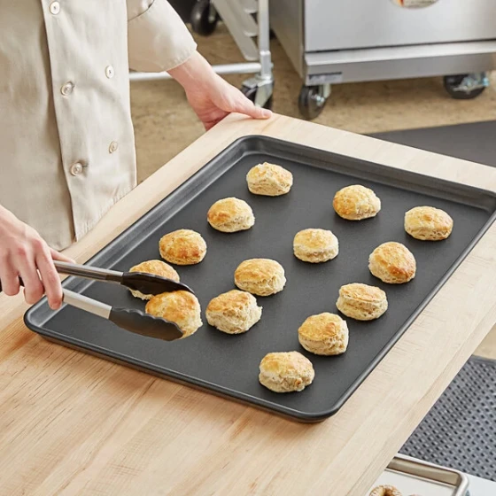 Baker's Lane Full Size 18 Gauge Non-Stick 18 inch x 26 inch Wire in Rim Aluminum Bun / Sheet Pan - 12/Case