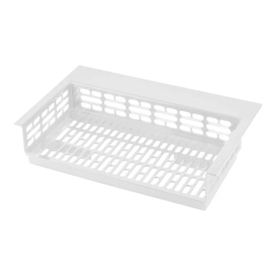 TableCraft CW1080W Simple Solutions 21 1/4" x 12 7/8" x 5" White Cast Aluminum Perforated Single Cold Well Drop-In Template