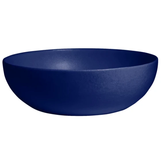 G.E.T. Enterprises BRD18-MOD-PC Bugambilia 15.9 Qt. Smooth MOD Finish Pacific Blue Resin-Coated Aluminum Extra Large Deep Round Bowl