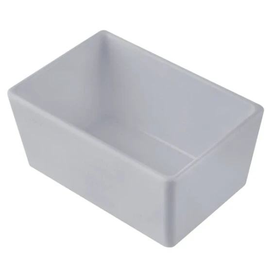 TableCraft CW5020N Simple Solutions 1/9 Size Natural Finish Cast Aluminum Straight Sided Bowl - 3" Deep