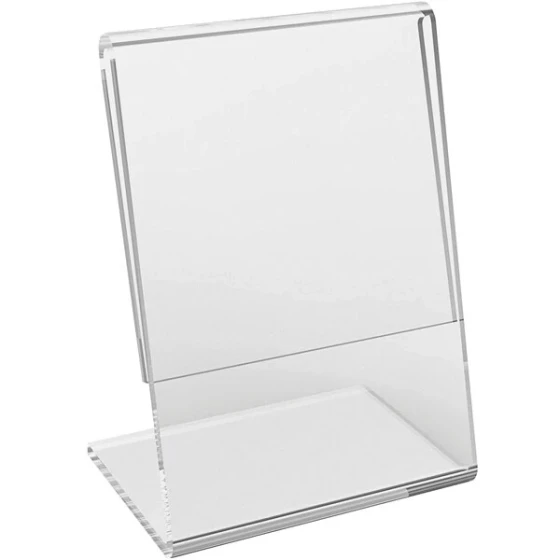 Deflecto 2" x 3" Clear Mini Tabletop Sign Holder 20005 - 10/Pack