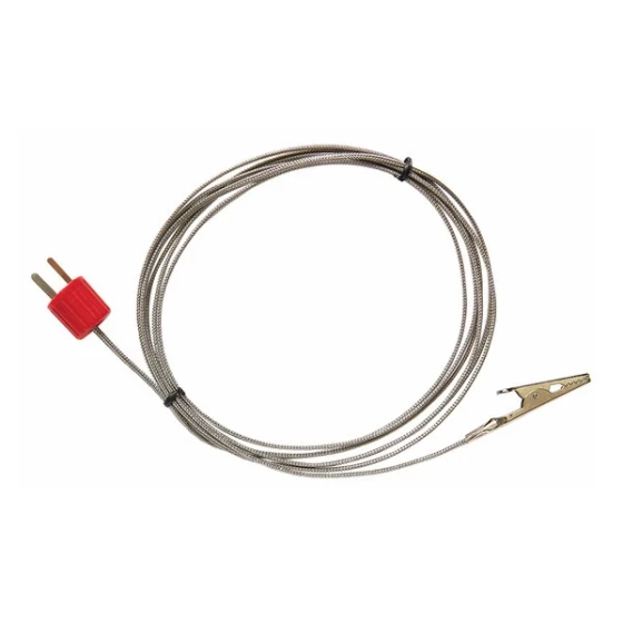 Taylor 5296652GC 8' Lead Type-K Air / Gas Thermocouple Probe with Gator Clip for 5296652 and 9405N