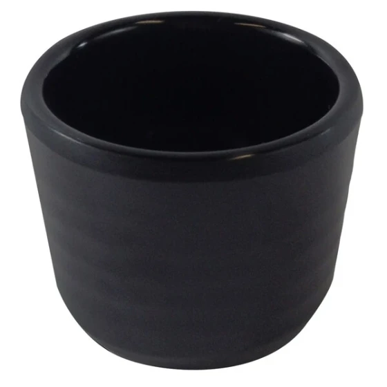 Elite Global Solutions JW275 Zen 4 oz. Black Round Melamine Sauce Cup - 6/Case
