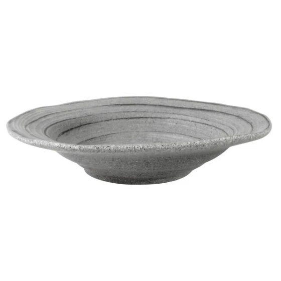 Elite Global Solutions DB11ST-GSD Della Terra Melamine Stoneware 22 oz. Granite Stone Design Irregular Round Bowl - 6/Case