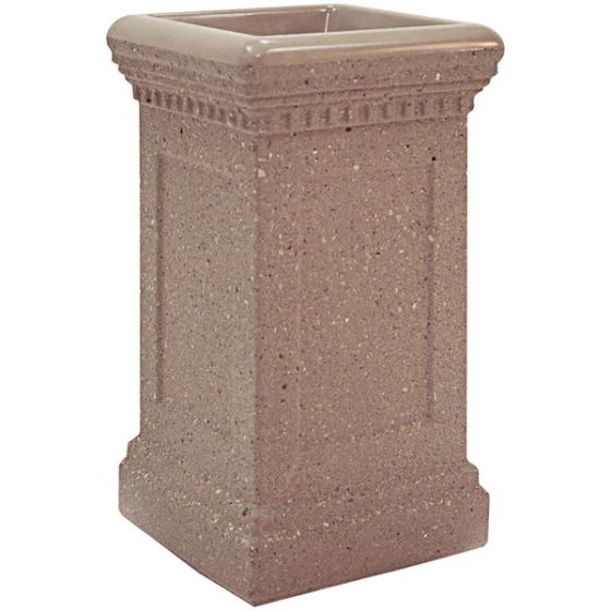 Wausau Tile Colonial TF2036 Square Concrete Cigarette Receptacle
