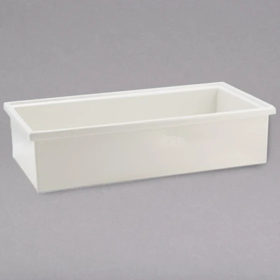 Bon Chef EZ-13-3PWHT EZ Fit Smart Bowl White Sandstone Finish 1/3 Size - 3" Deep