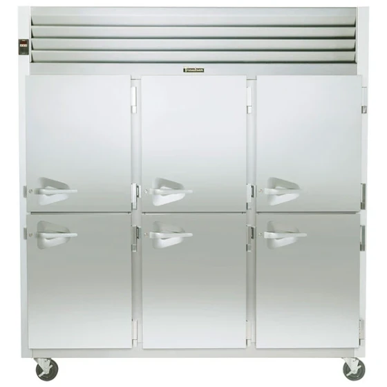 Traulsen G31302 3 Section Half Door Reach In Freezer - Right Hinged Doors