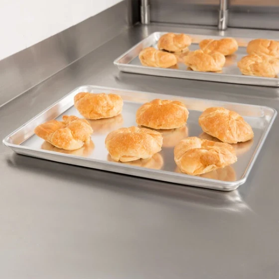 Vollrath 9303 Wear-Ever Half Size 19 Gauge 13 inch x 18 inch Wire in Rim Aluminum Bun / Sheet Pan