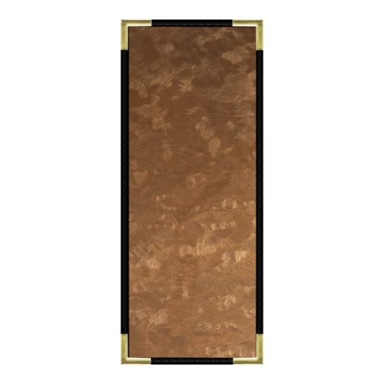 H. Risch, Inc. MET-PKT-1V Fools Gold Brushed Metallic 4 1/4" x 11" Customizable 1 View Menu Cover