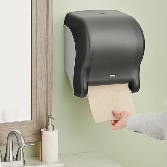 Tork 86ECO Black Electronic Touch-Free Automatic Transfer Hand Towel Dispenser H21