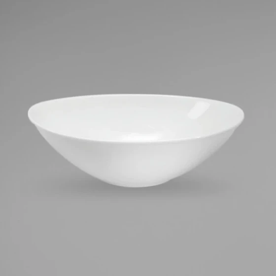 Sant' Andrea Fusion by 1880 Hospitality R4020000758 Deep 23.5 oz. Bright White Porcelain Oval Bowl - 36/Case