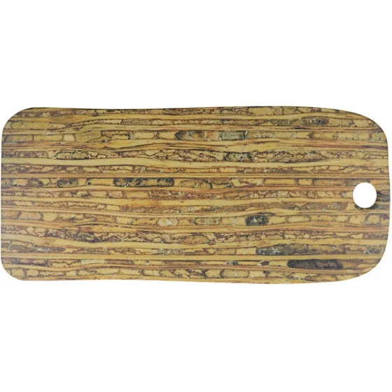 cheforward™ by GET Lapis 20 1/8" x 9" Rectangle Petrified Bamboo Melamine Serving Board - 12/Case
