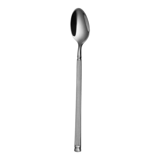 Sola the Netherlands Facette 7 1/2" 18/10 Stainless Steel Extra Heavy Weight Iced Tea Spoon - 12/Case