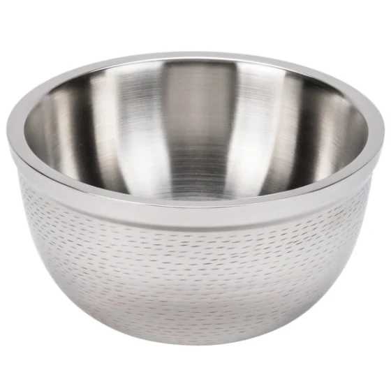 TableCraft RB9 Remington 3.25 Qt. Round Stainless Steel Double Wall Bowl - 9 1/2" x 5"