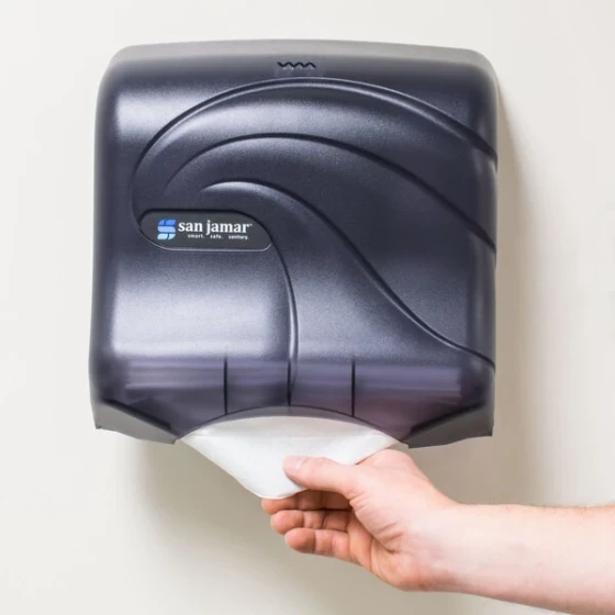 San Jamar T1759TBK Oceans Ultrafold C-Fold / Multifold Towel Dispenser - Black Pearl