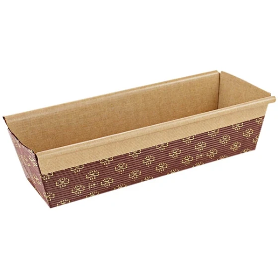 Novacart Corrugated Kraft Paper Bread Loaf Pan 7 7/8" x 2 1/2" x 2" - 1,000/Case